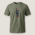 AukCliff® Captain Puffin T-shirt Moss / S Captain Puffin™ “Puffer Vest Nomad” Comfort Colors T-Shirt