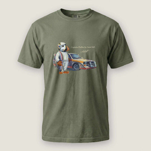 AukCliff Captain Puffin T-shirt Moss / S Captain Puffin™ Rally Driver T-Shirt