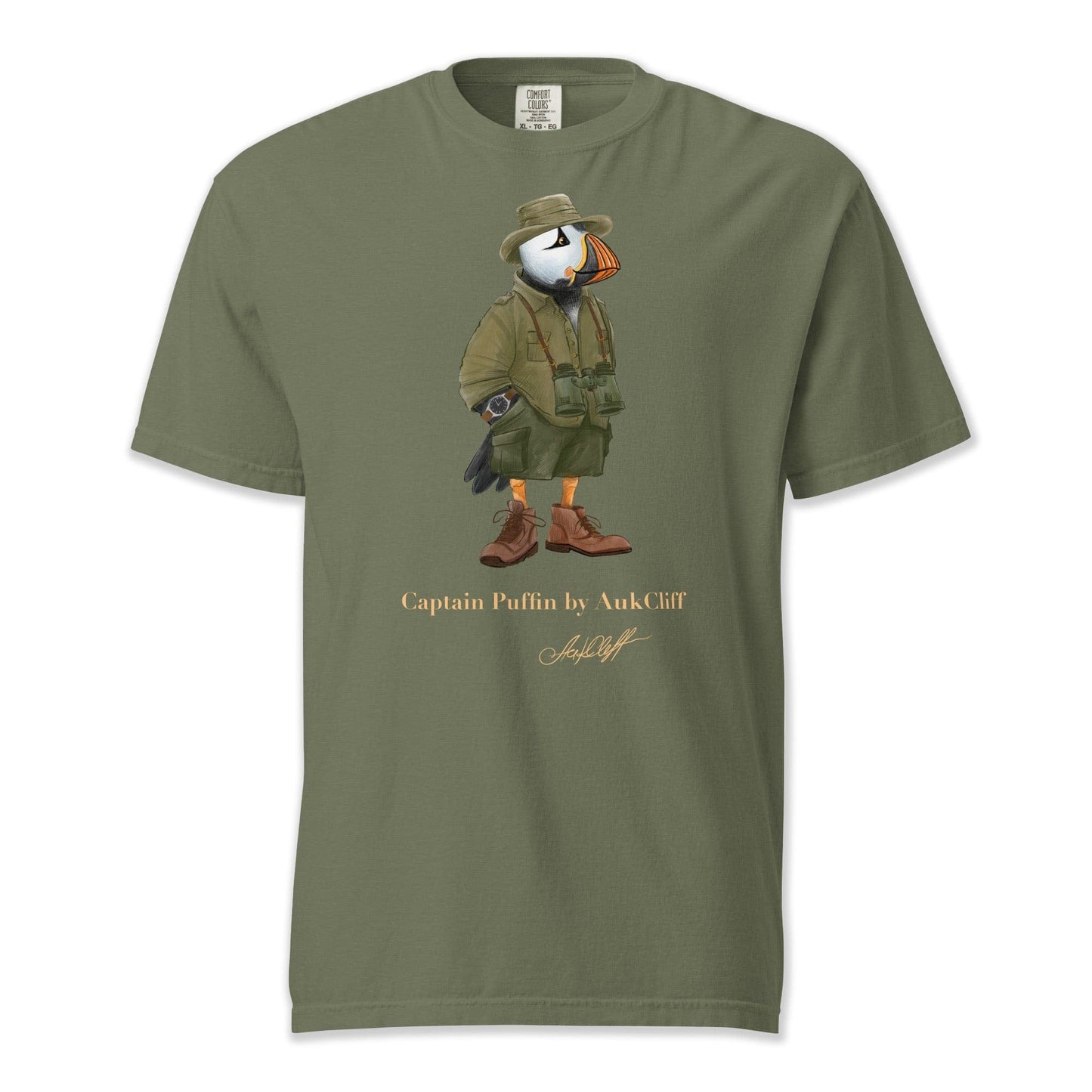 AukCliff Captain Puffin T-shirt Moss / S Captain Puffin™ Safari Explorer Comfort Colors T-Shirt