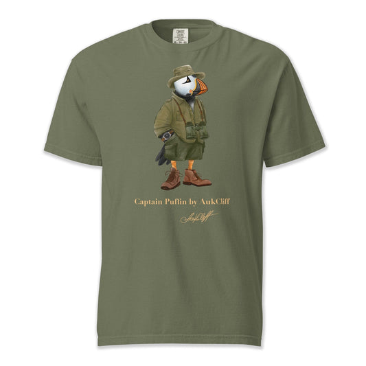 AukCliff Captain Puffin T-shirt Moss / S Captain Puffin™ Safari Explorer Comfort Colors T-Shirt