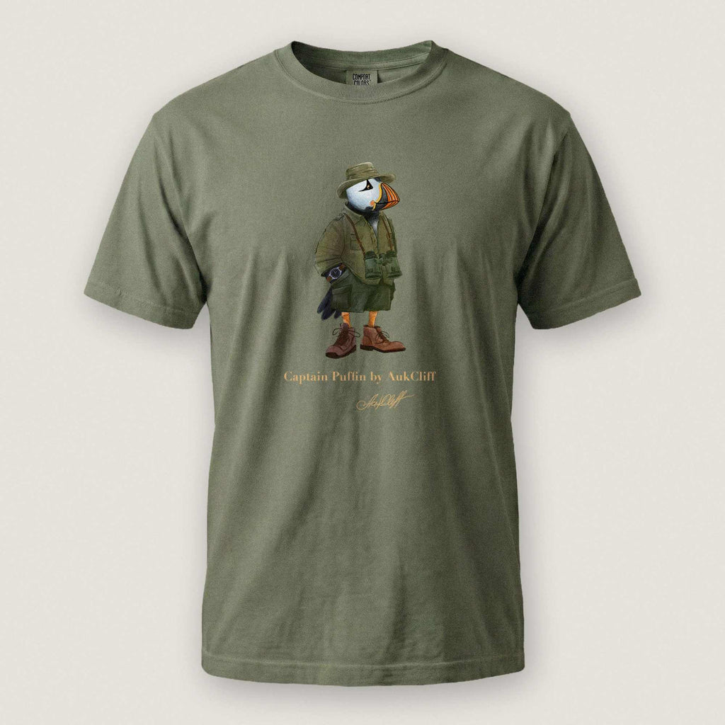 AukCliff Captain Puffin T-shirt Moss / S Captain Puffin™ Safari Explorer Comfort Colors T-Shirt