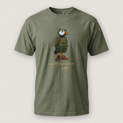 AukCliff Captain Puffin T-shirt Moss / S Captain Puffin™ Safari Explorer Comfort Colors T-Shirt