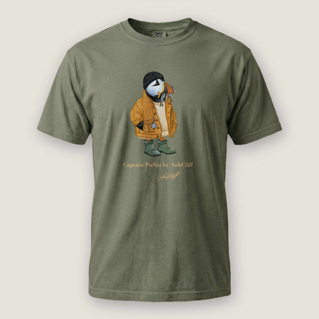AukCliff Captain Puffin T-shirt Moss / S Captain Puffin™ Sailor “Catch of the Day” Comfort Colors T-Shirt