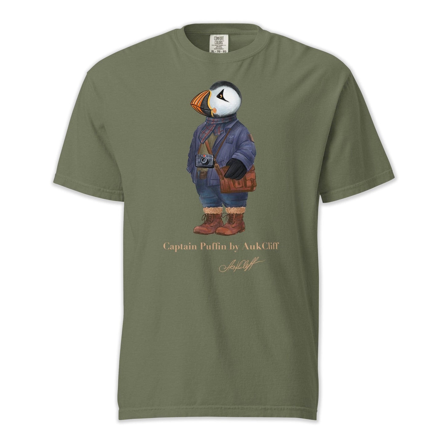 AukCliff Captain Puffin T-shirt Moss / S Captain Puffin™ Street Photographer Comfort Colors T-Shirt