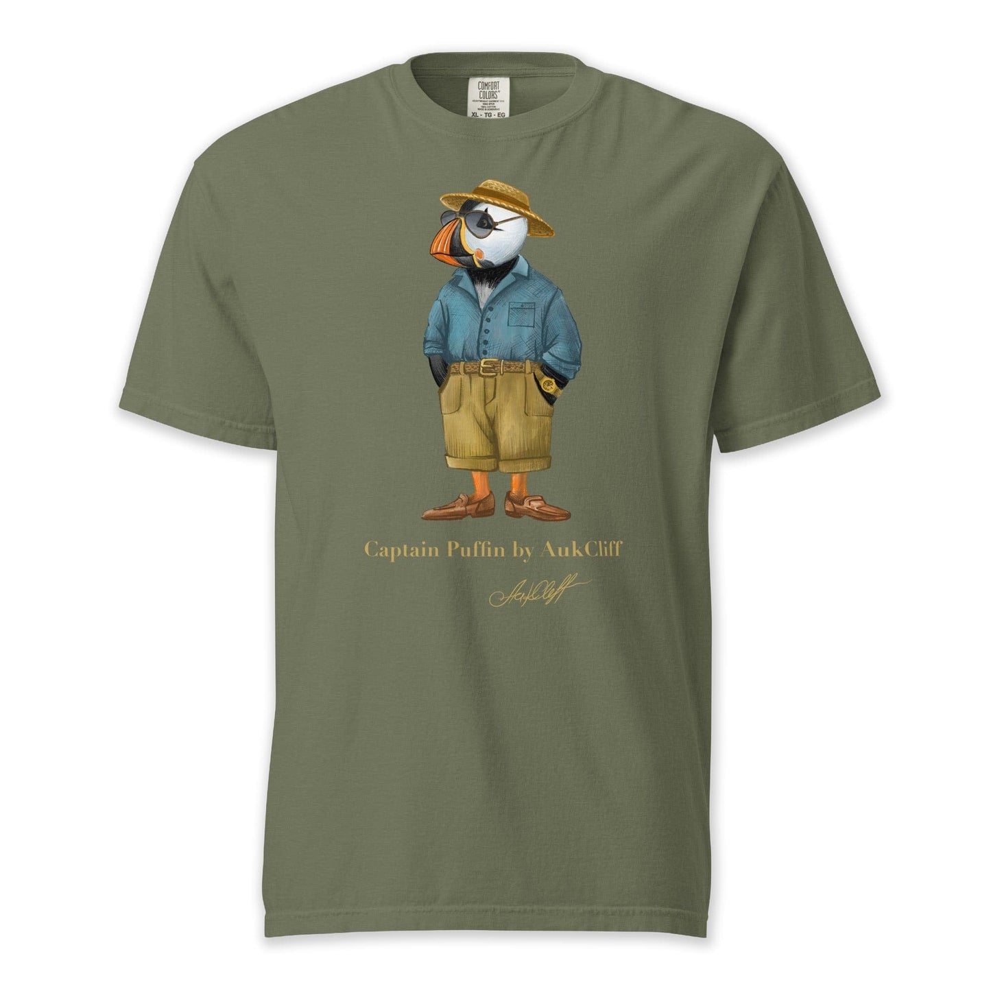AukCliff Captain Puffin T-shirt Moss / S Captain Puffin™ “Summer Scout” Comfort Colors T-Shirt