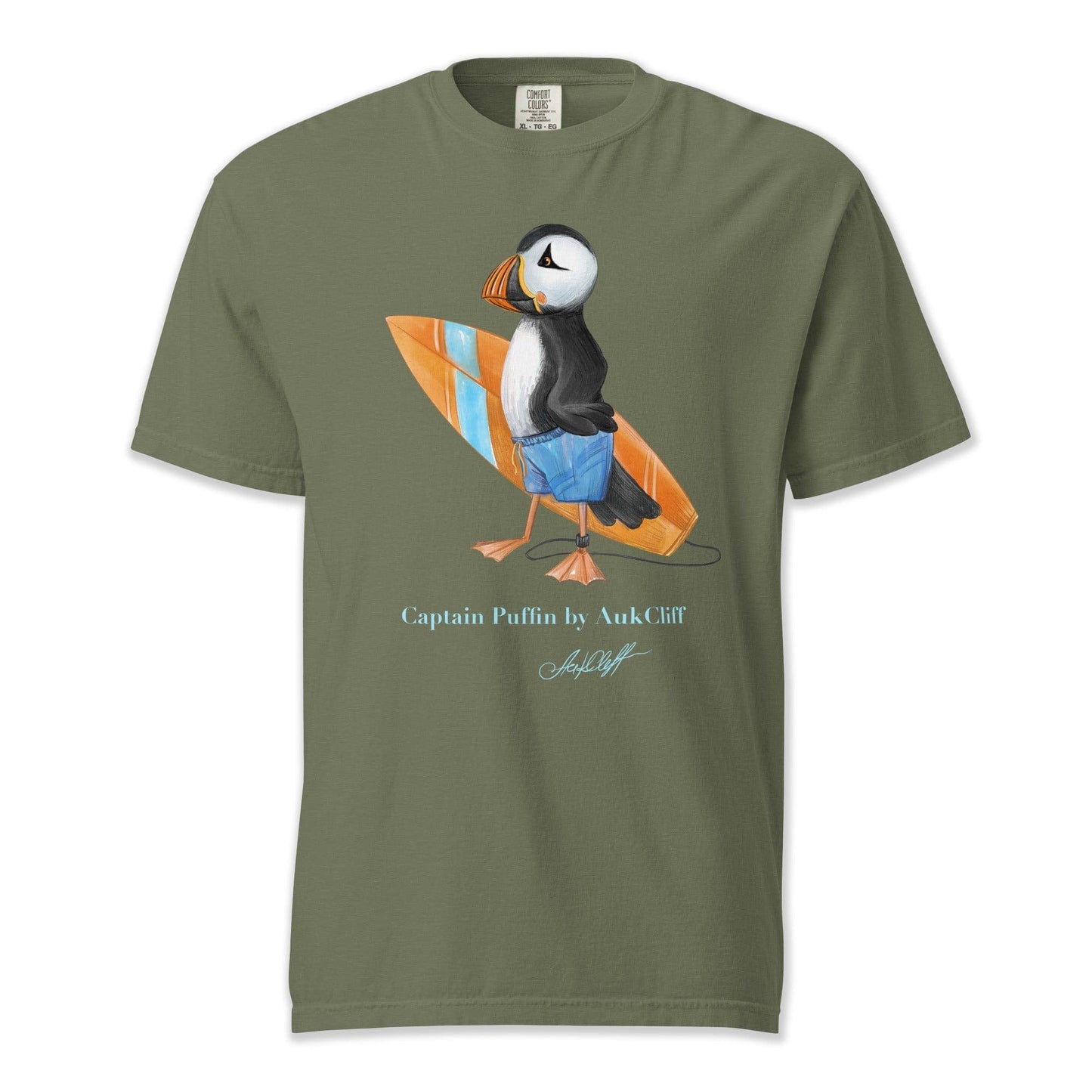 AukCliff Captain Puffin T-shirt Moss / S Captain Puffin™ Surfer Comfort Colors T-Shirt