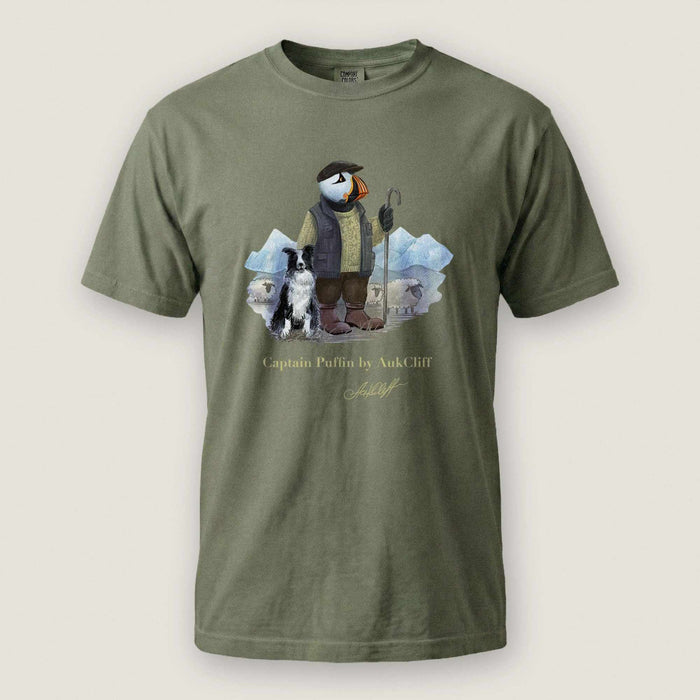 AukCliff Captain Puffin T-shirt Moss / S Captain Puffin™ “The Merino Farmer” Comfort Colors T-Shirt