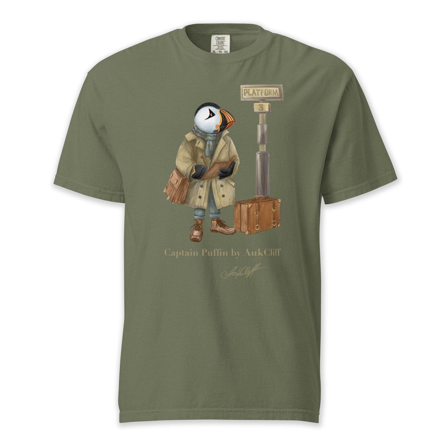 AukCliff Captain Puffin T-shirt Moss / S Captain Puffin™ “The Storyteller” Comfort Colors T-Shirt