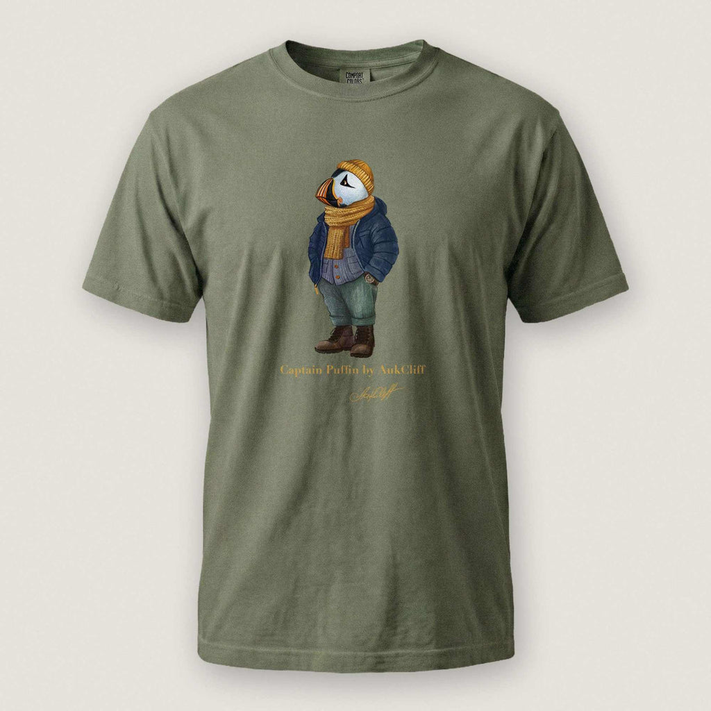 AukCliff Captain Puffin T-shirt Moss / S Captain Puffin™ “The Winter Wanderer” Comfort Colors T-Shirt