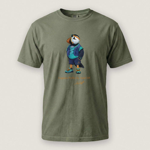 AukCliff Captain Puffin T-shirt Moss / S Captain Puffin™ Trail Runner Comfort Colors T-Shirt