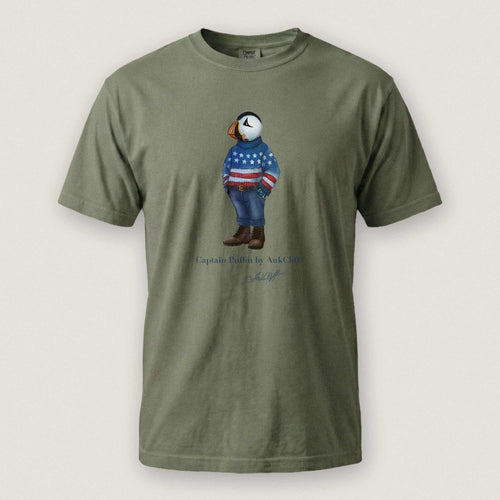 AukCliff Captain Puffin T-shirt Moss / S Captain Puffin™ “USA Outfitter” Comfort Colors T-Shirt