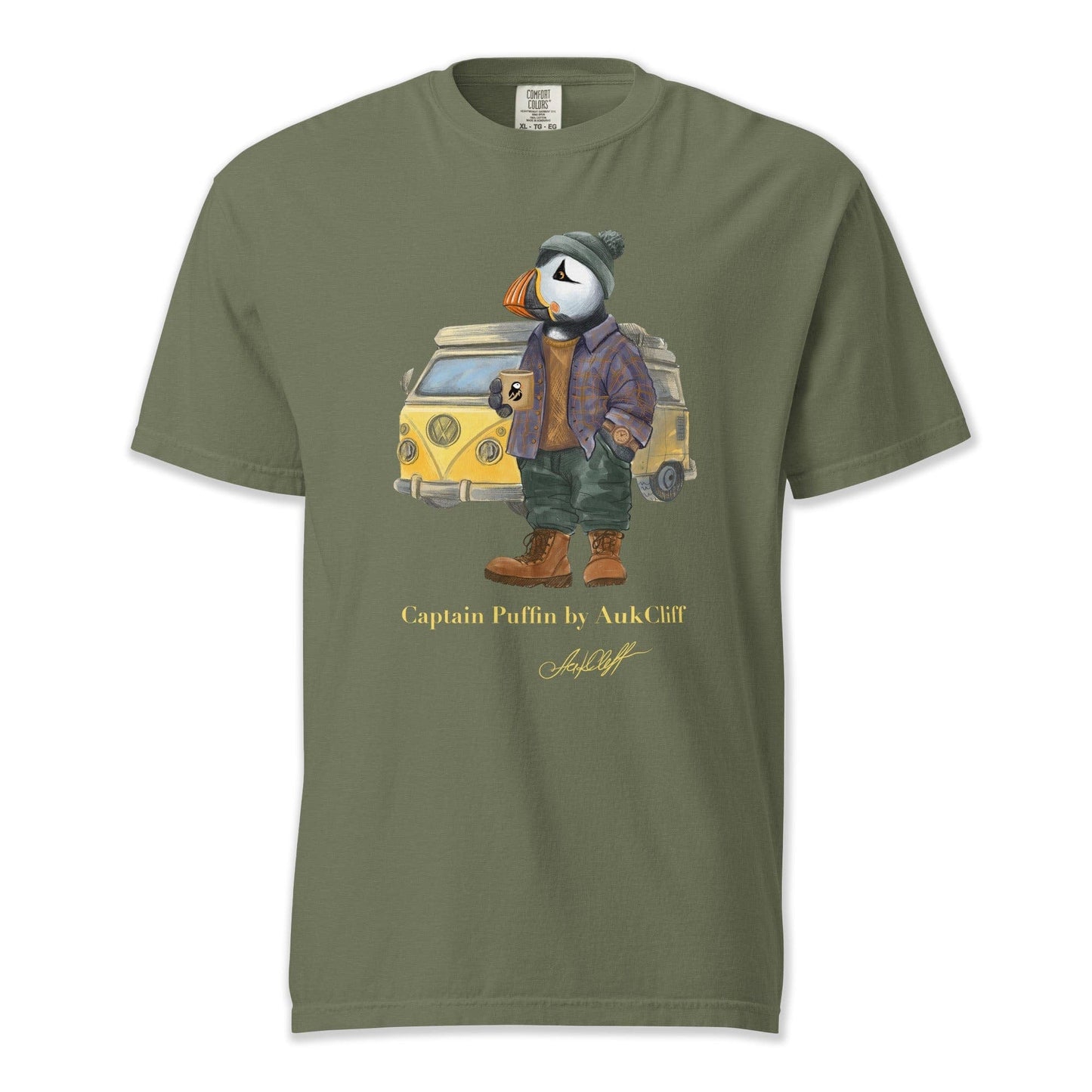 AukCliff Captain Puffin T-shirt Moss / S Captain Puffin™ Van Life Comfort Colors T-Shirt