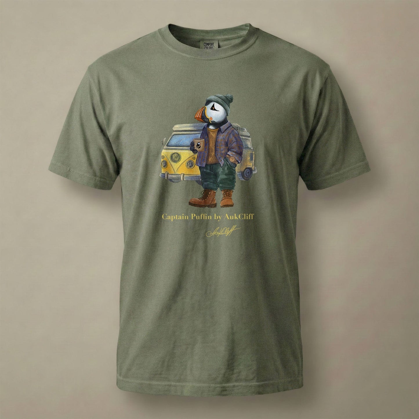AukCliff Captain Puffin T-shirt Moss / S Captain Puffin™ Van Life Comfort Colors T-Shirt