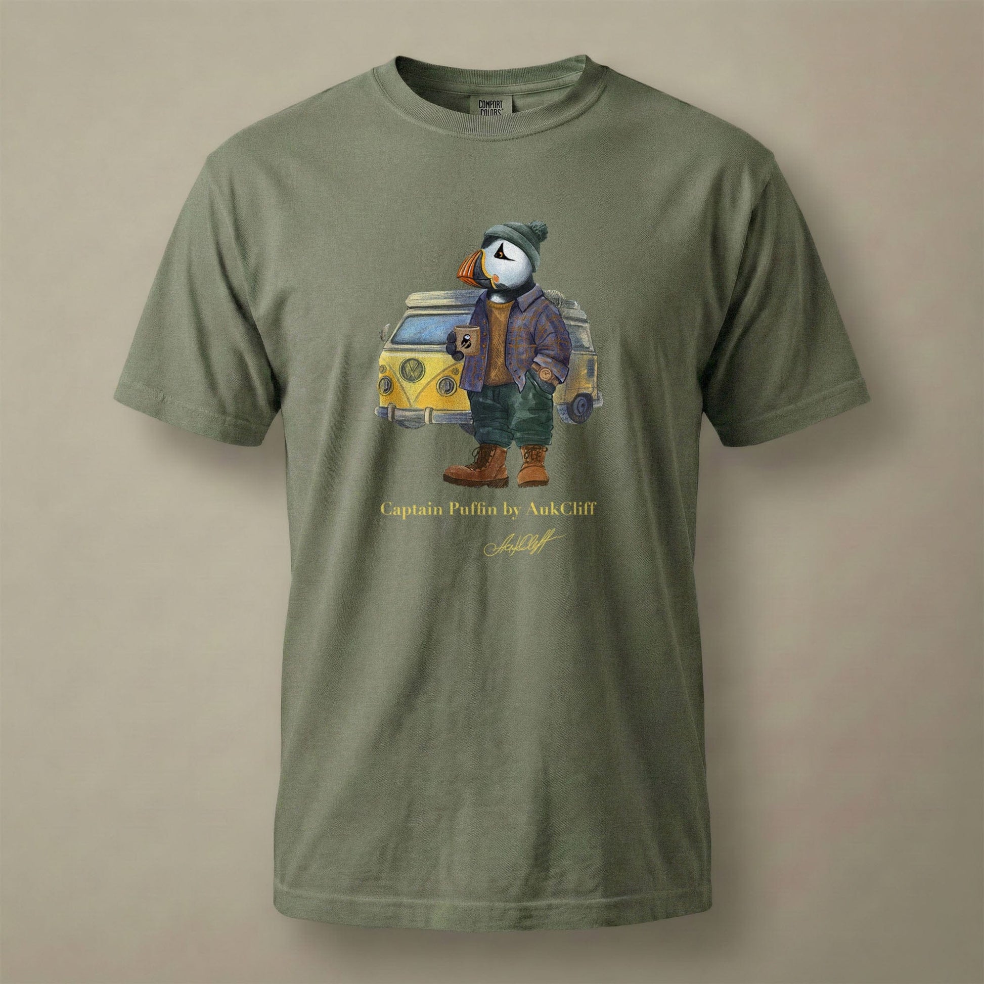 AukCliff Captain Puffin T-shirt Moss / S Captain Puffin™ Van Life Comfort Colors T-Shirt