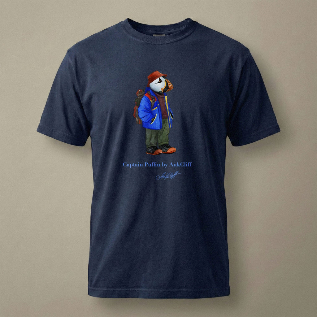 AukCliff Captain Puffin T-shirt True Navy / S Captain Puffin™ 90’s Outdoor Style Comfort Colors T-Shirt