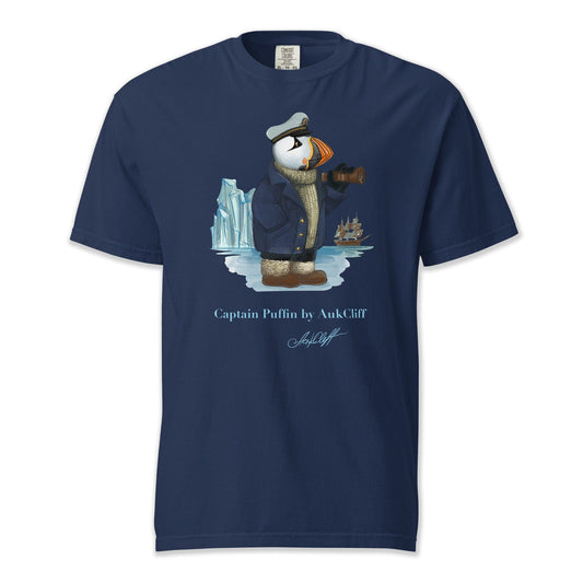 AukCliff Captain Puffin T-shirt True Navy / S Captain Puffin™ Arctic Sailor Comfort Colors T-Shirt