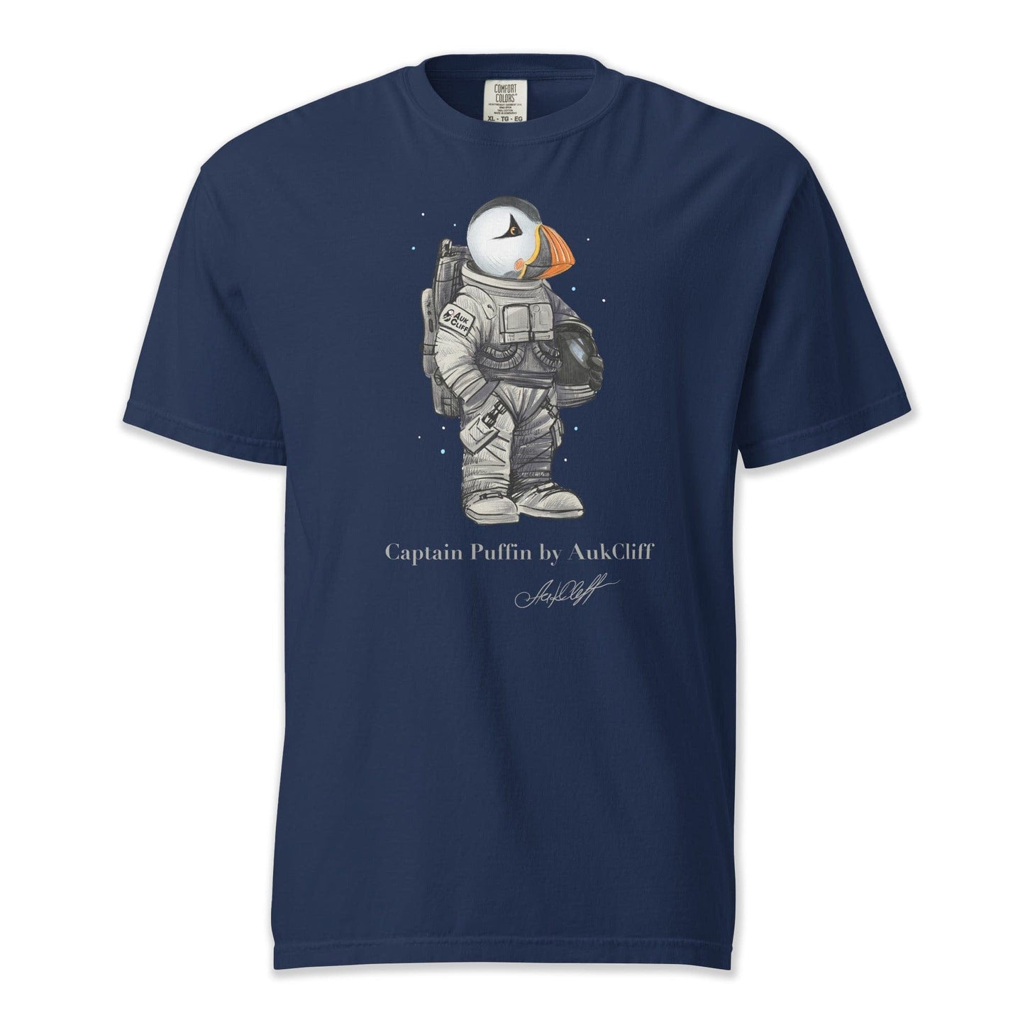 AukCliff Captain Puffin T-shirt True Navy / S Captain Puffin™ Astronaut Comfort Colors T-Shirt