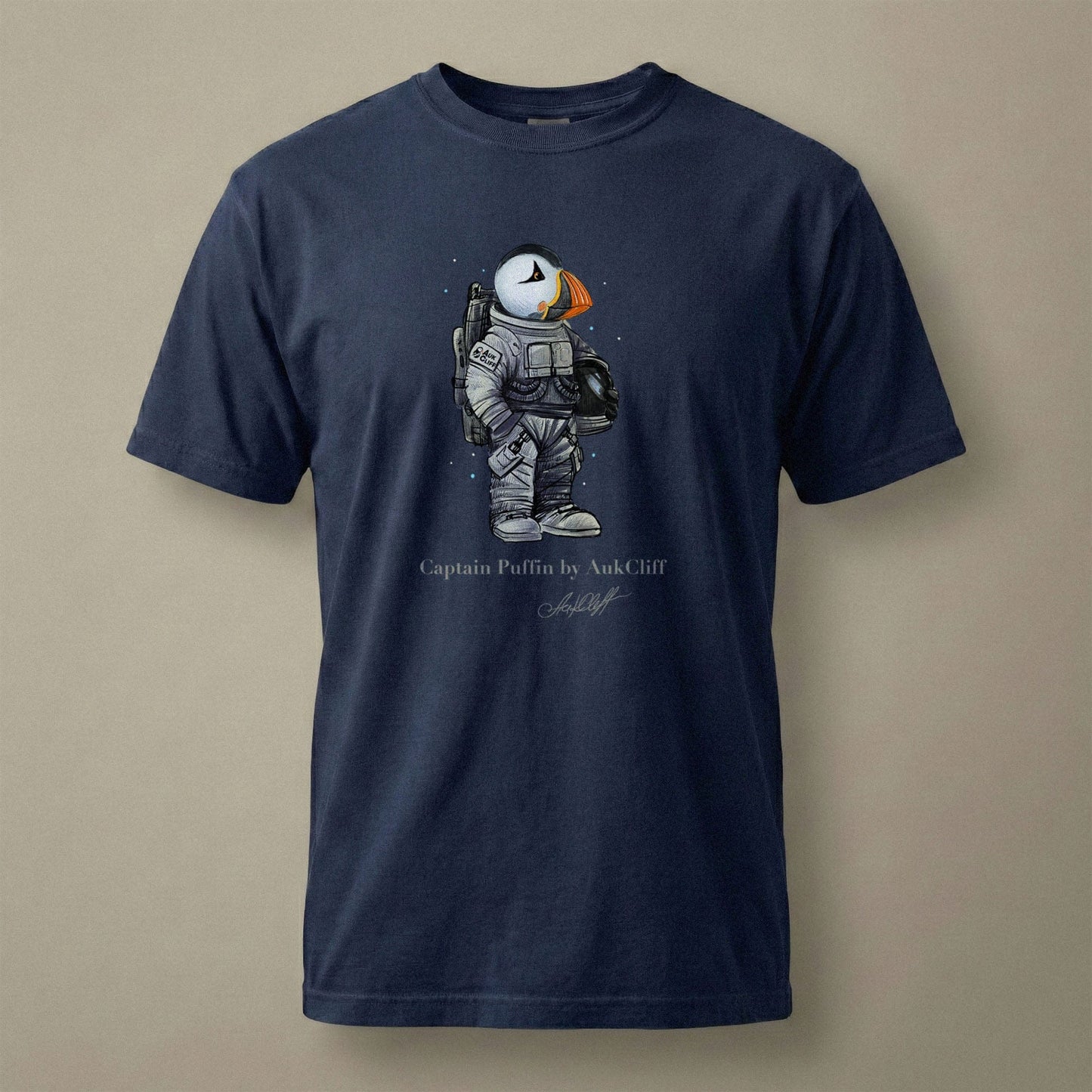 AukCliff Captain Puffin T-shirt True Navy / S Captain Puffin™ Astronaut Comfort Colors T-Shirt