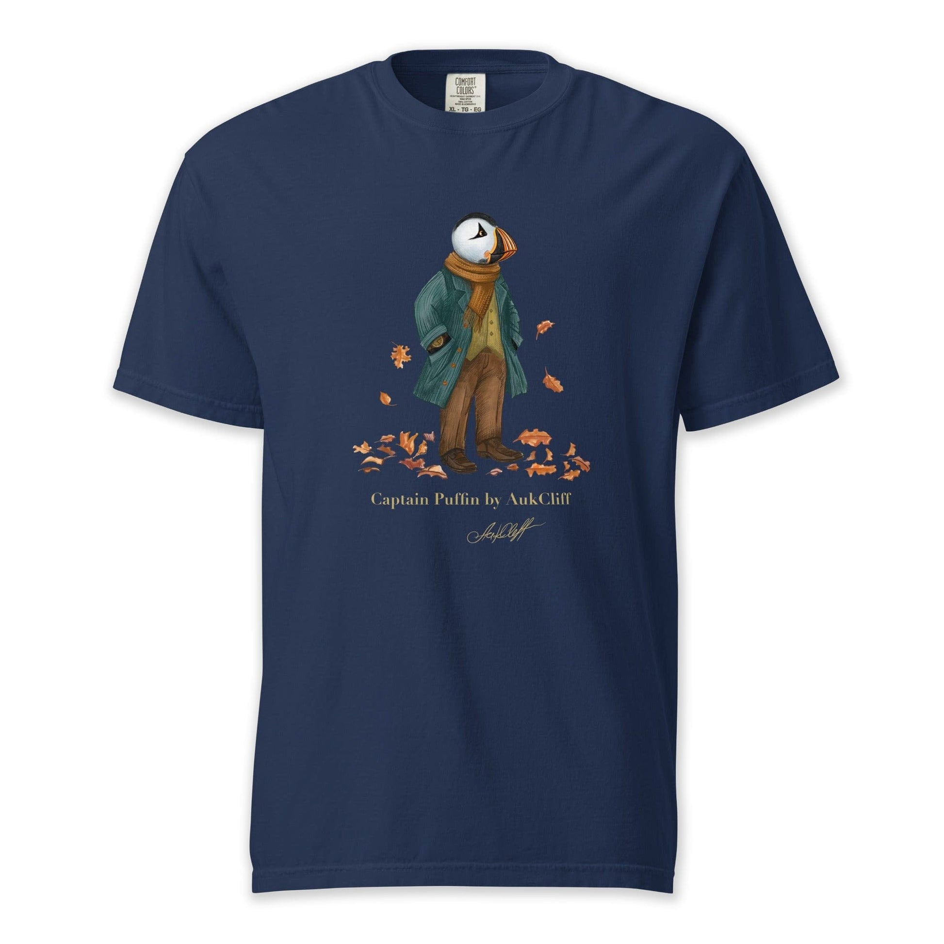 AukCliff Captain Puffin T-shirt True Navy / S Captain Puffin™ “Autumn Wanderer” Comfort Colors T-Shirt
