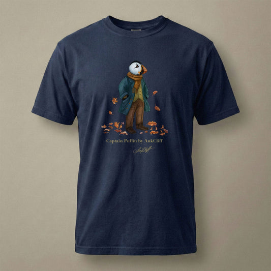 AukCliff Captain Puffin T-shirt True Navy / S Captain Puffin™ “Autumn Wanderer” Comfort Colors T-Shirt