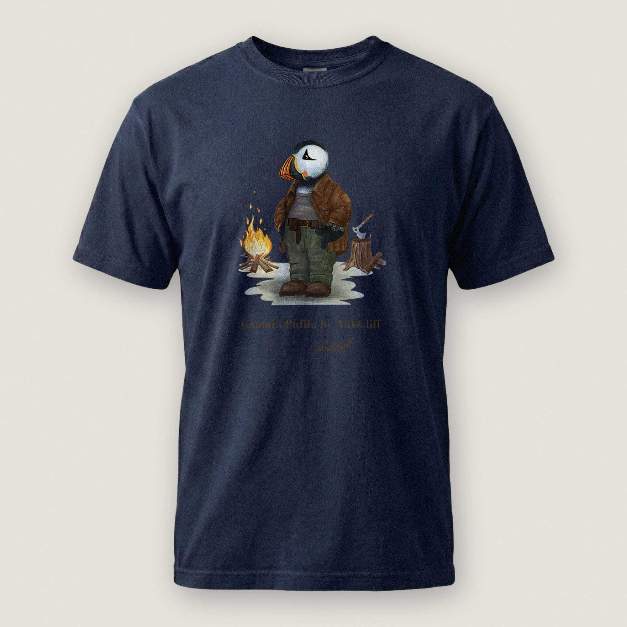 AukCliff Captain Puffin T-shirt True Navy / S Captain Puffin™ Bushcraft Comfort Colors T-Shirt