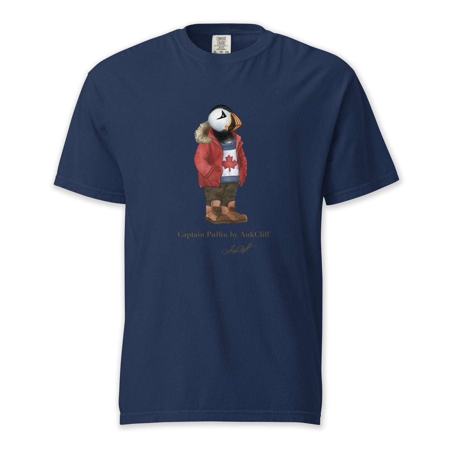 AukCliff Captain Puffin T-shirt True Navy / S Captain Puffin™ “Canada Trail Giver” Comfort Colors T-Shirt
