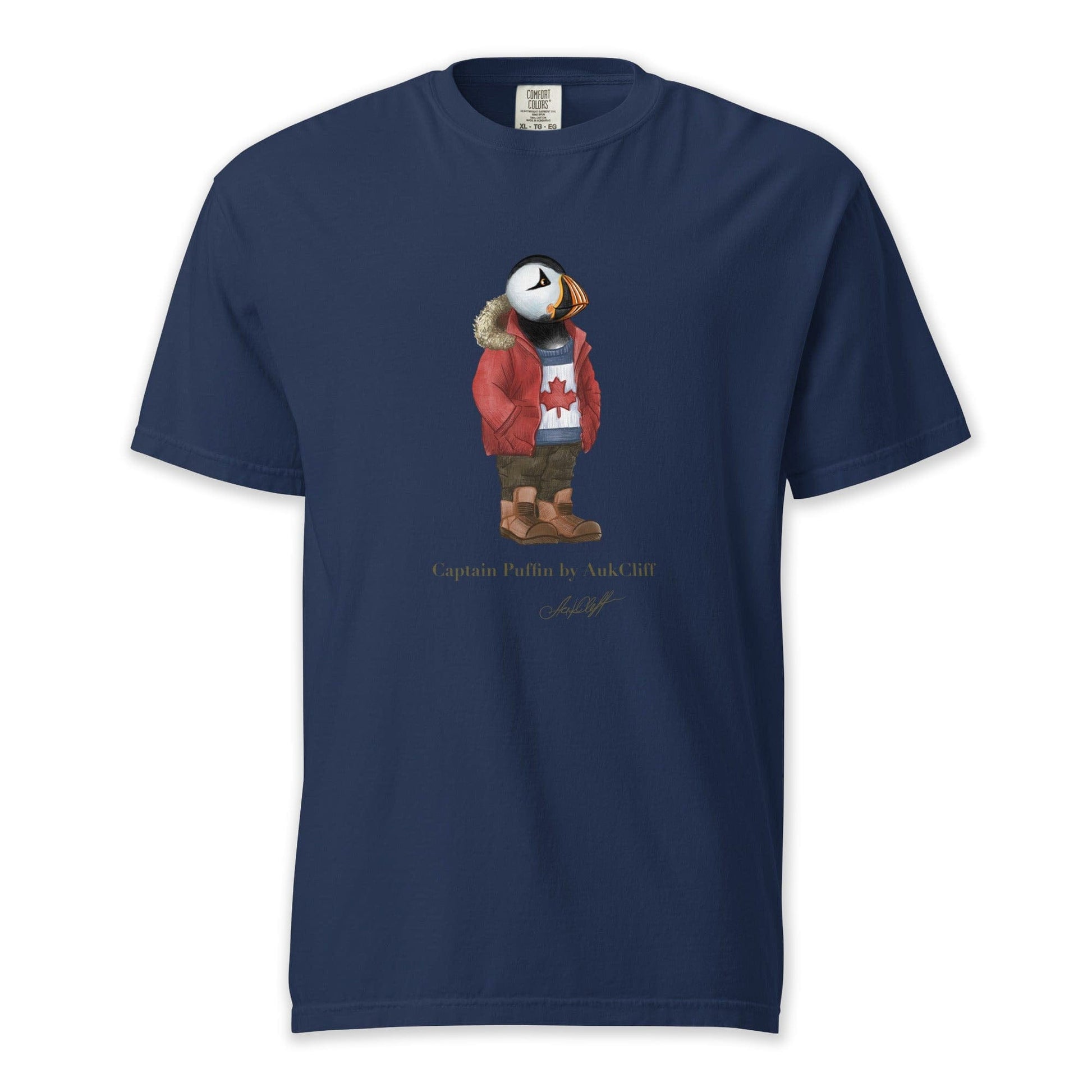 AukCliff Captain Puffin T-shirt True Navy / S Captain Puffin™ “Canada Trail Giver” Comfort Colors T-Shirt