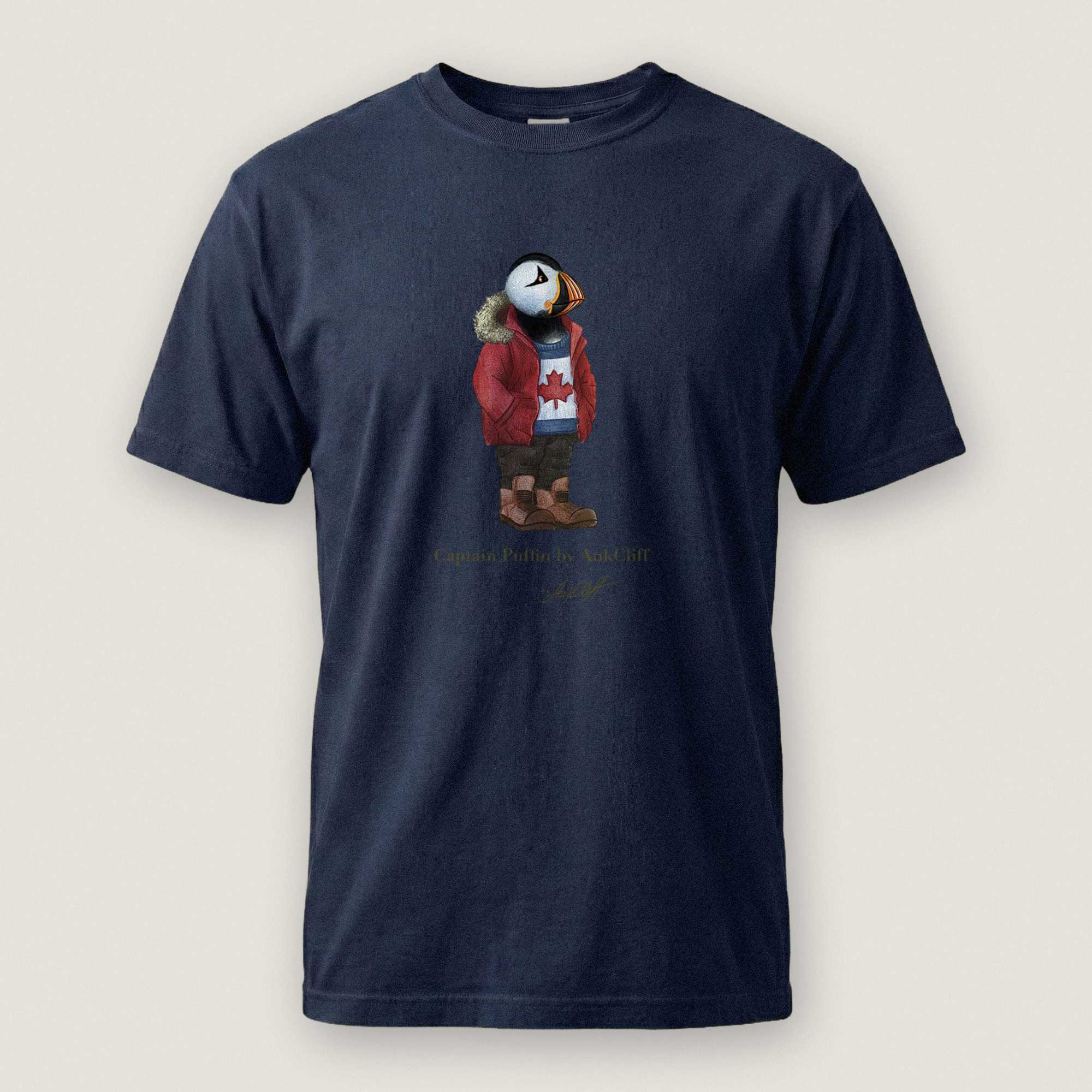 AukCliff Captain Puffin T-shirt True Navy / S Captain Puffin™ “Canada Trailkeeper” Comfort Colors T-Shirt