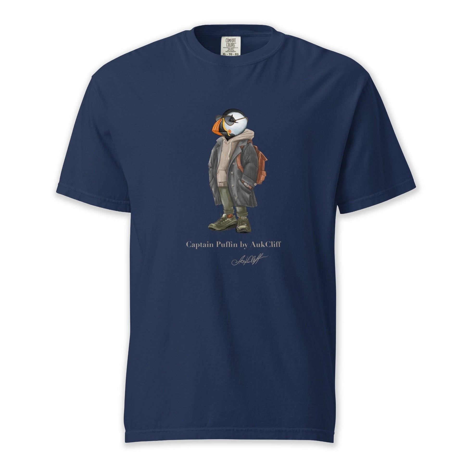 AukCliff® Captain Puffin T-shirt True Navy / S Captain Puffin™ “City Explorer” Comfort Colors T-Shirt