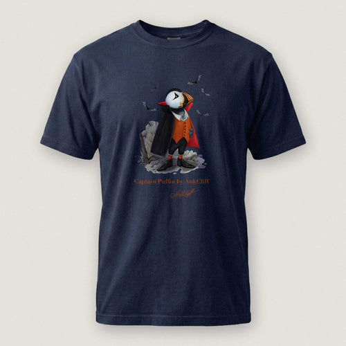 AukCliff Captain Puffin T-shirt True Navy / S Captain Puffin™ "Count Dracula" Comfort Colors T-Shirt