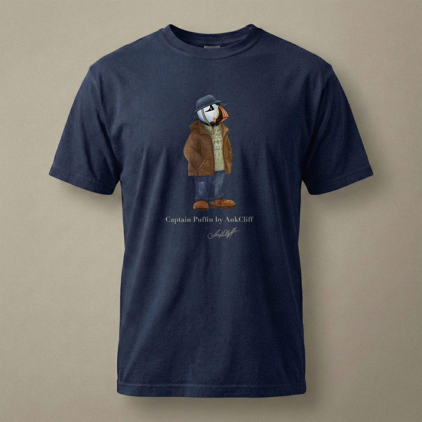 AukCliff® Captain Puffin T-shirt True Navy / S Captain Puffin “Dolomites Alpine Rambler” Comfort Colors T-Shirt