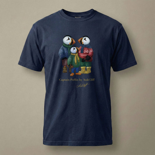 AukCliff Captain Puffin T-shirt True Navy / S Captain Puffin™ “Festive Family” Comfort Colors T-Shirt