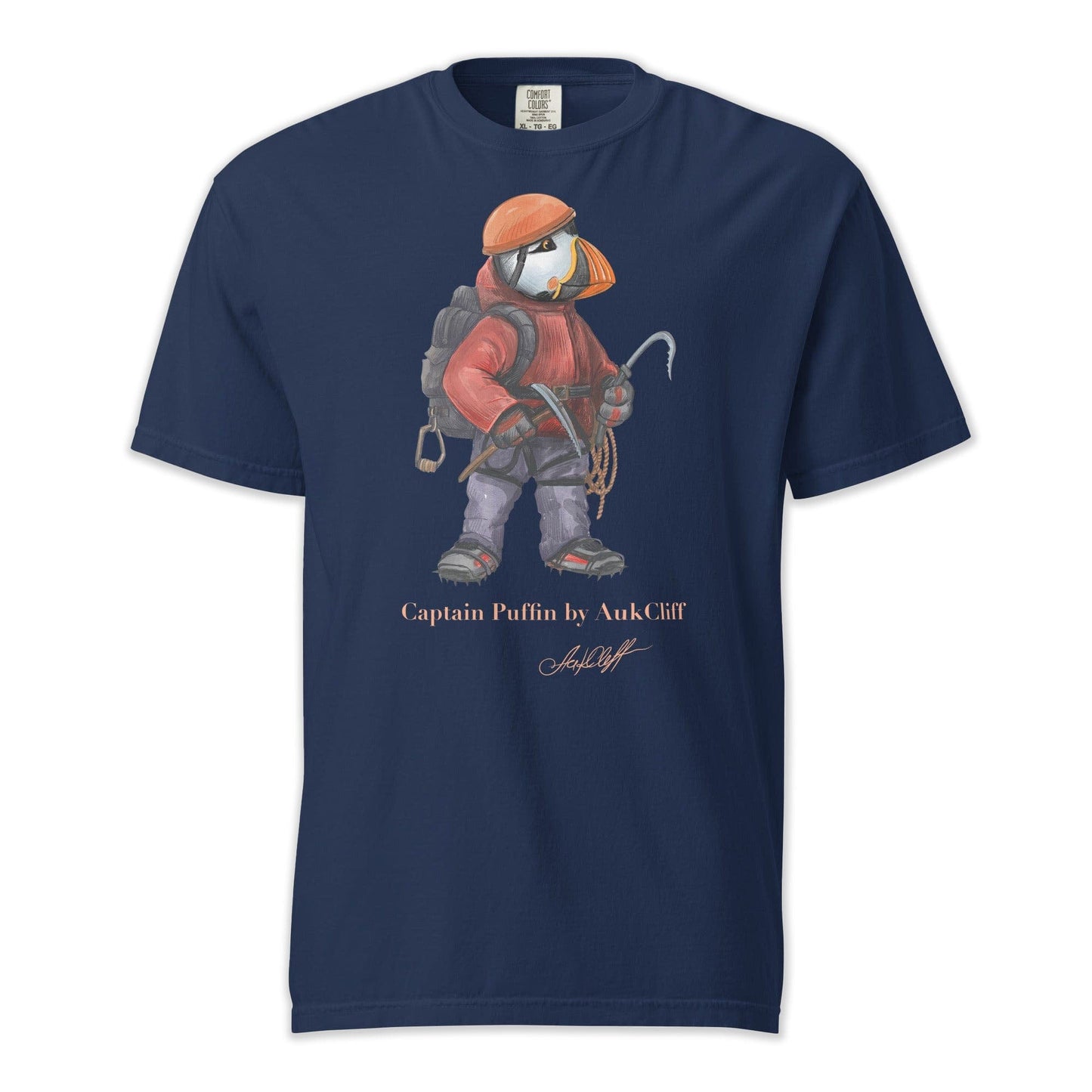 AukCliff Captain Puffin T-shirt True Navy / S Captain Puffin™ Ice Climber Comfort Colors T-Shirt