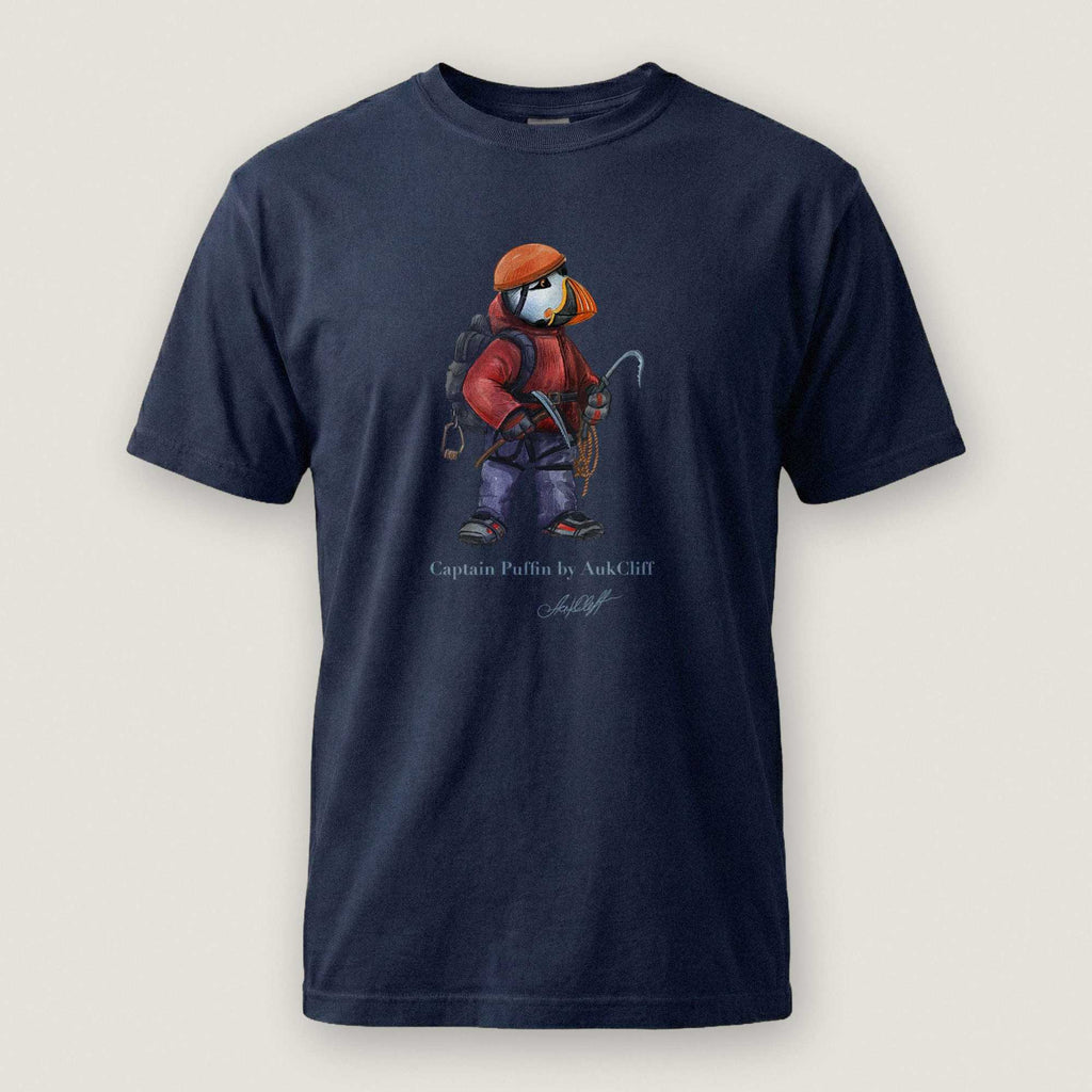 AukCliff Captain Puffin T-shirt True Navy / S Captain Puffin™ Ice Climber Comfort Colors T-Shirt