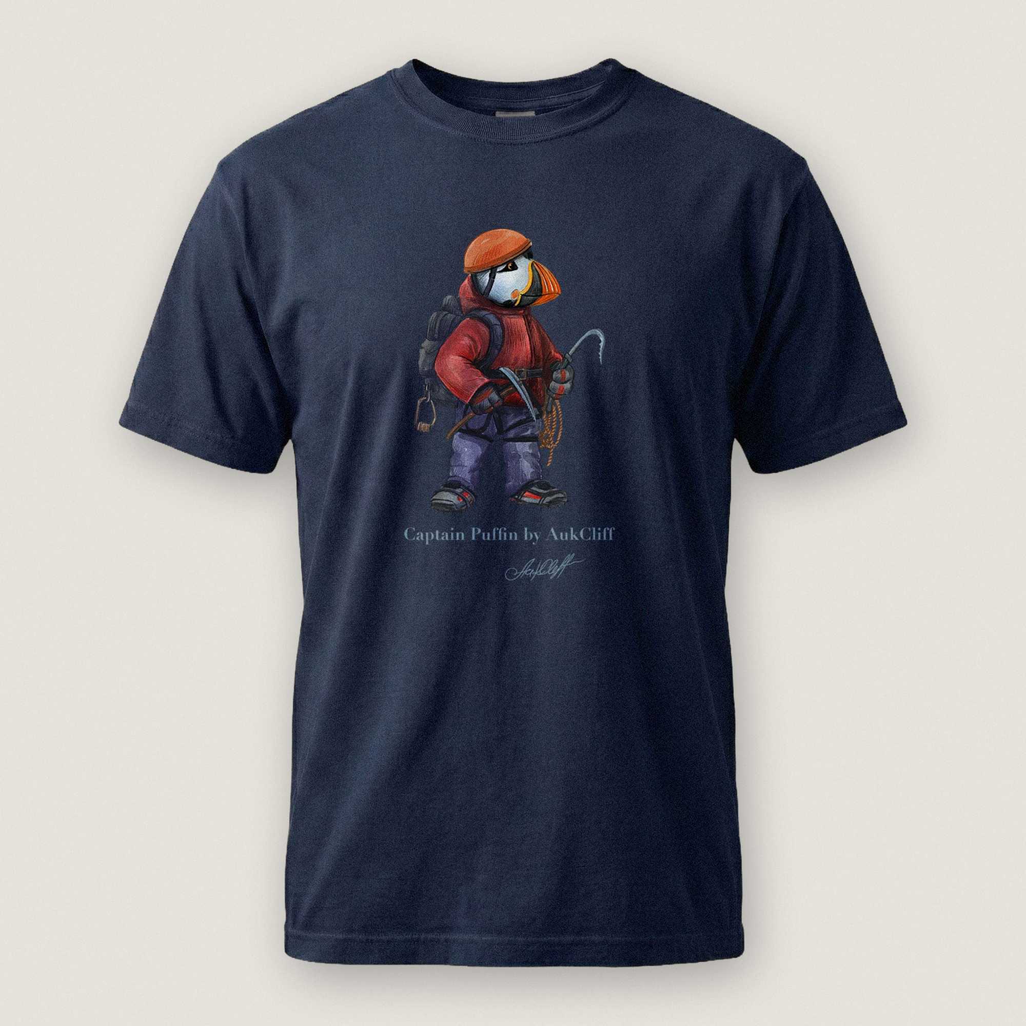 AukCliff Captain Puffin T-shirt True Navy / S Captain Puffin™ Ice Climber Comfort Colors T-Shirt
