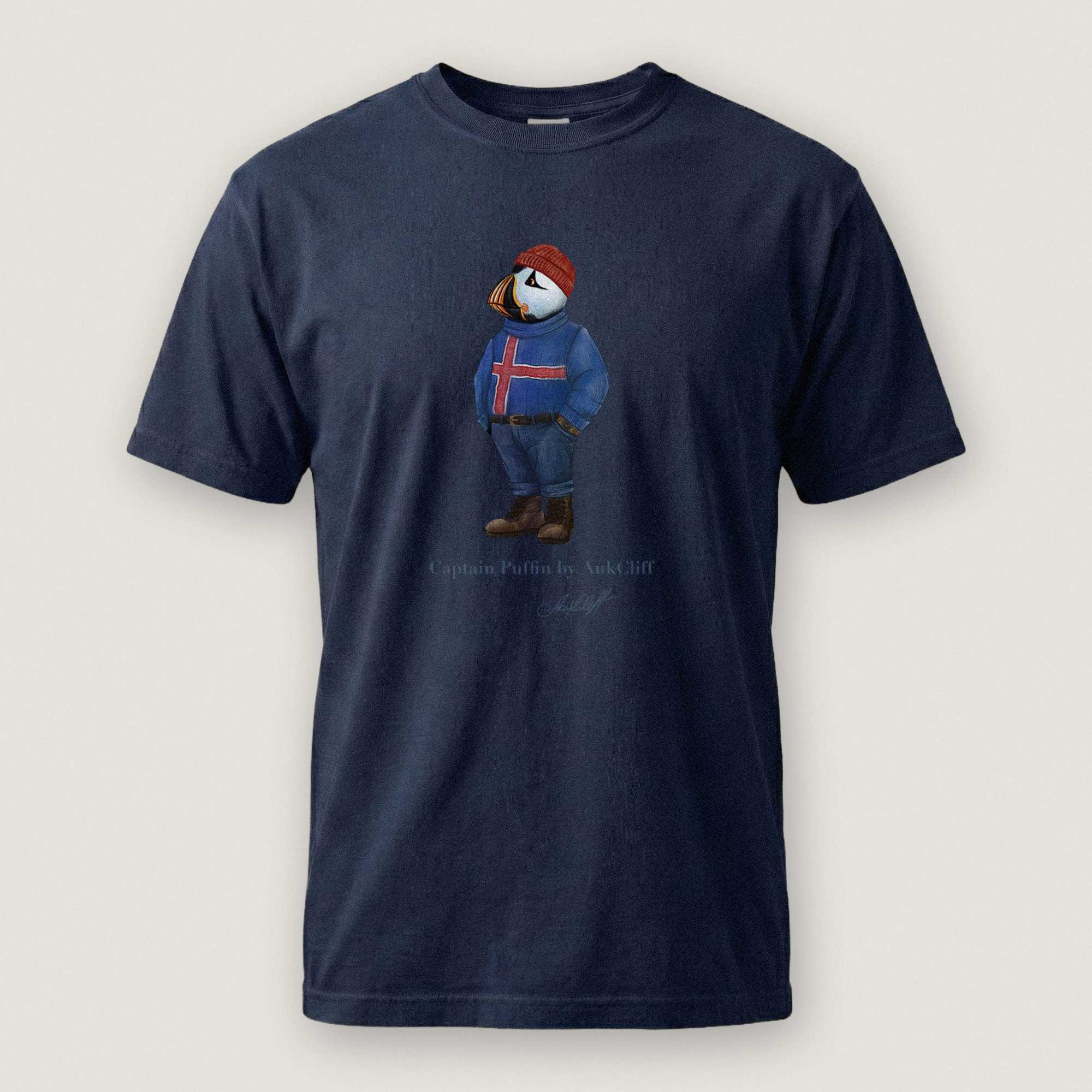 AukCliff Captain Puffin T-shirt True Navy / S Captain Puffin™ “Iceland Wanderer” Comfort Colors T-Shirt