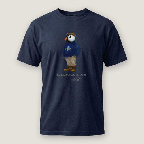 AukCliff Captain Puffin T-shirt True Navy / S Captain Puffin™ “Irish Trailkeeper” T-Shirt