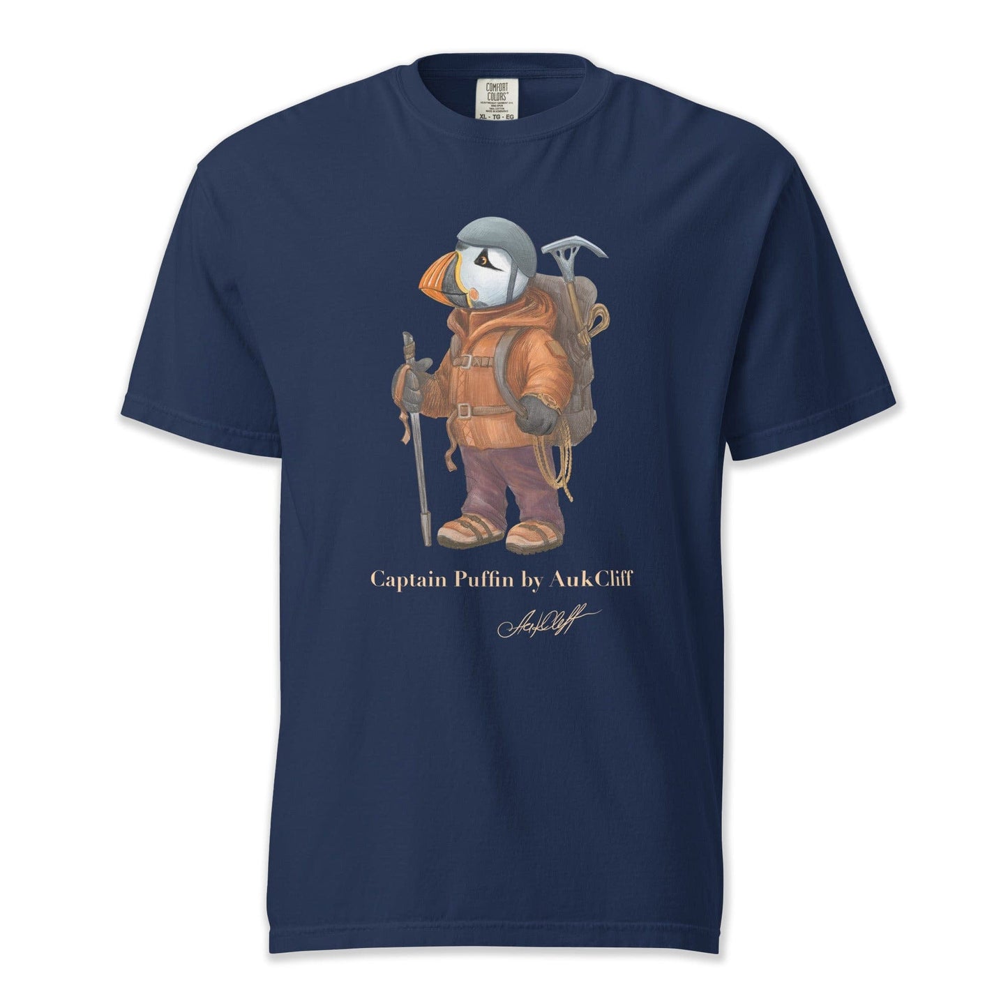 AukCliff Captain Puffin T-shirt True Navy / S Captain Puffin™ Mountaineer Comfort Colors T-Shirt