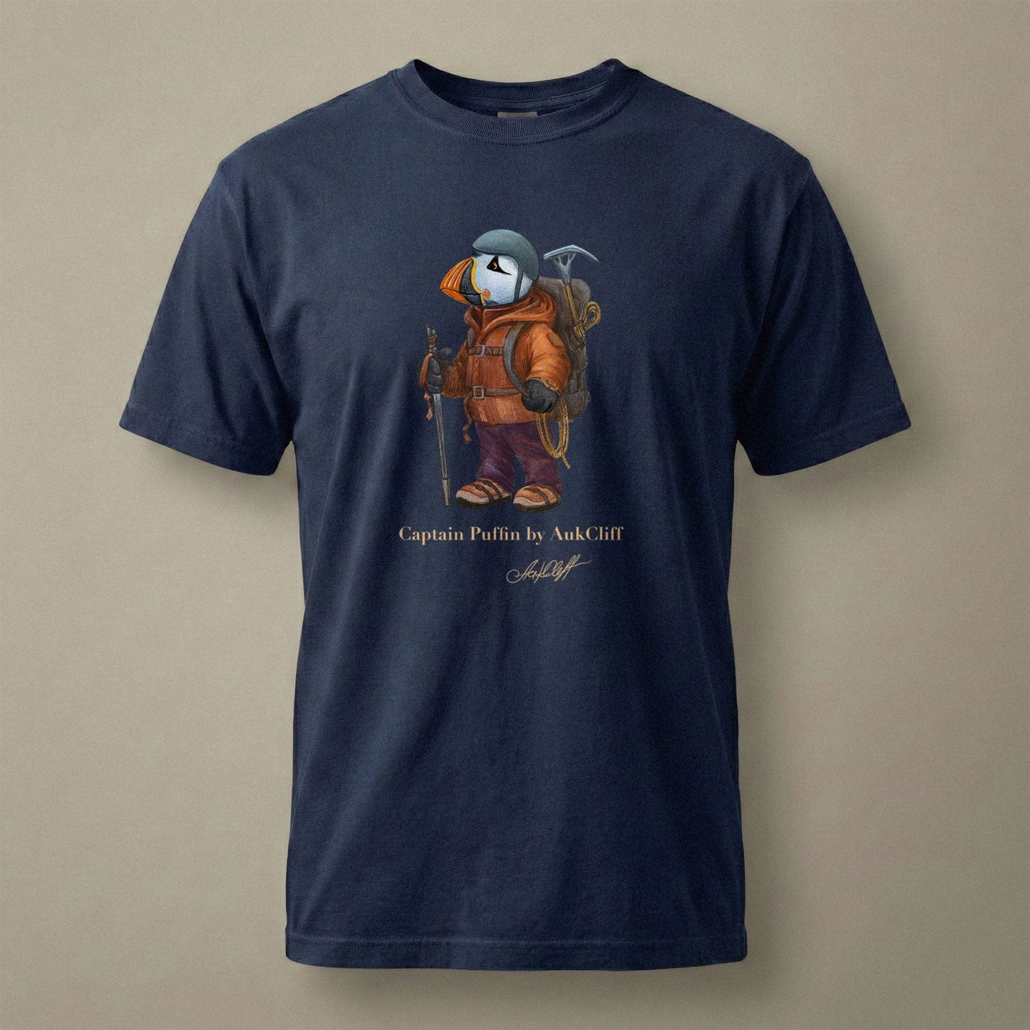 AukCliff Captain Puffin T-shirt True Navy / S Captain Puffin™ Mountaineer Comfort Colors T-Shirt