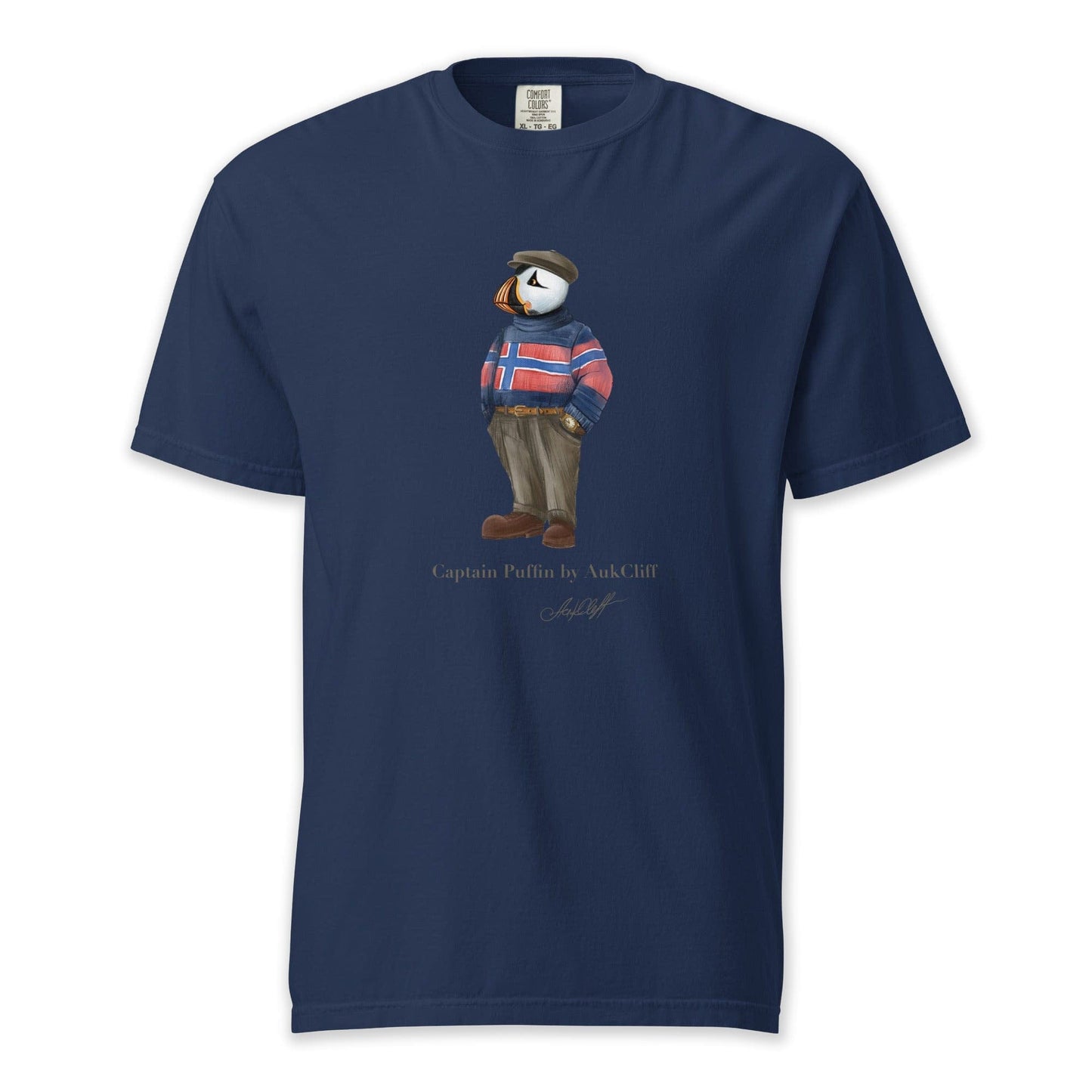 AukCliff Captain Puffin T-shirt True Navy / S Captain Puffin™ “Nordic Wanderer” Comfort Colors T-Shirt