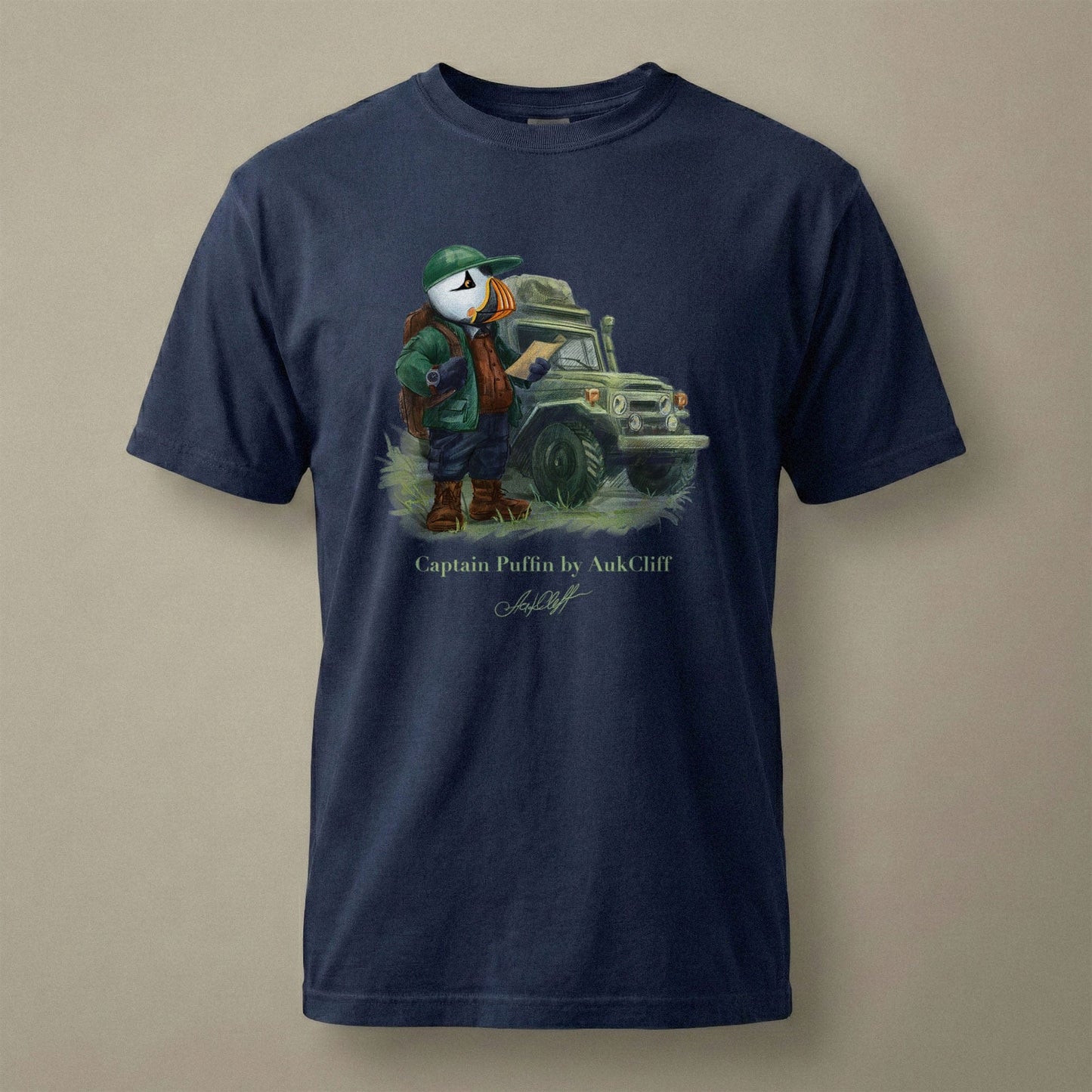 AukCliff Captain Puffin T-shirt True Navy / S Captain Puffin™ Overland Explorer Comfort Colors T-Shirt