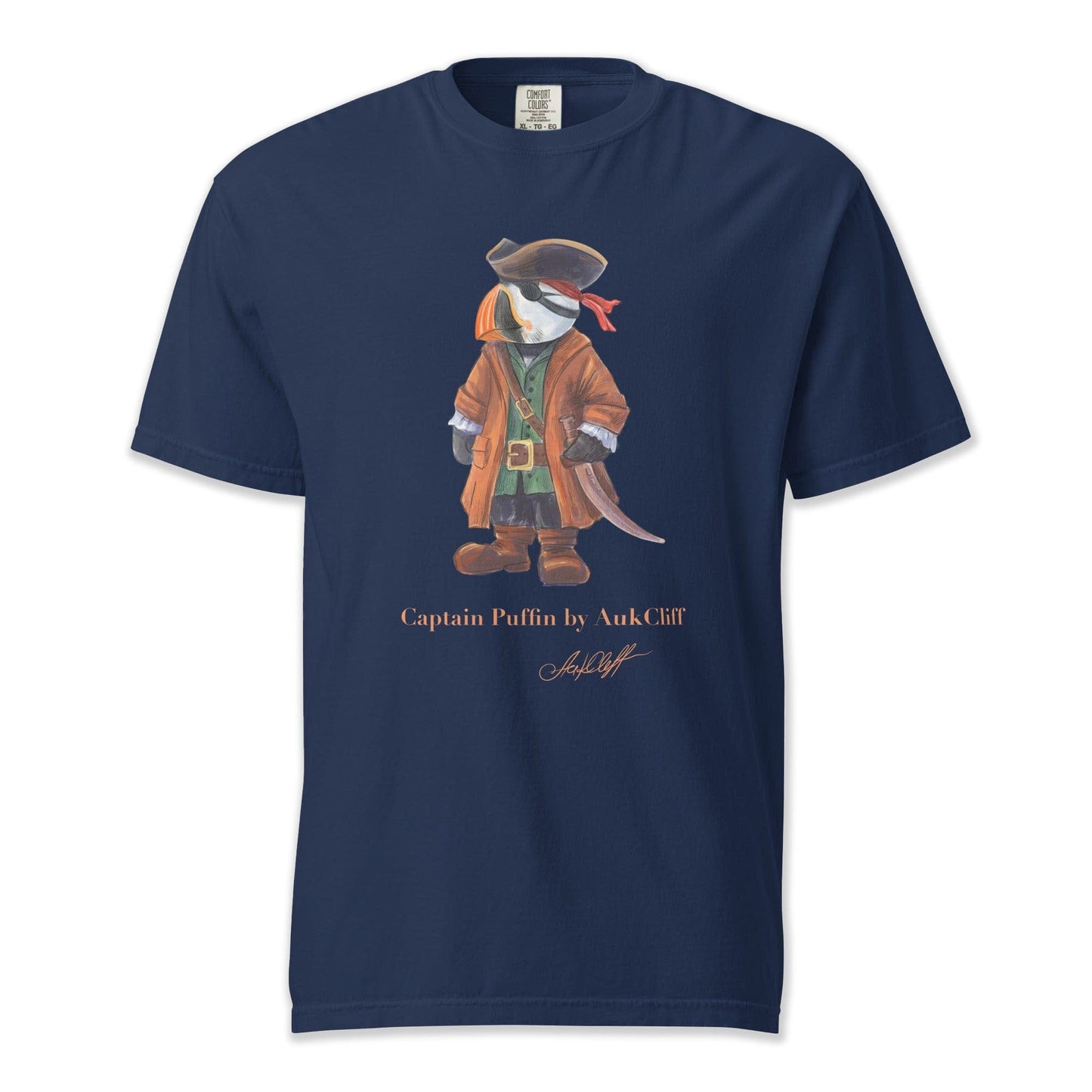 AukCliff Captain Puffin T-shirt True Navy / S Captain Puffin™ Pirate Comfort Colors T-Shirt