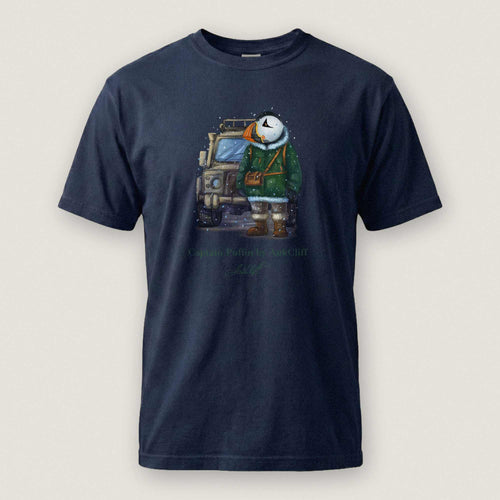 AukCliff Captain Puffin T-shirt True Navy / S Captain Puffin™ Polar Explorer Comfort Colors T-shirt