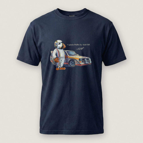 AukCliff Captain Puffin T-shirt True Navy / S Captain Puffin™ Rally Driver T-Shirt