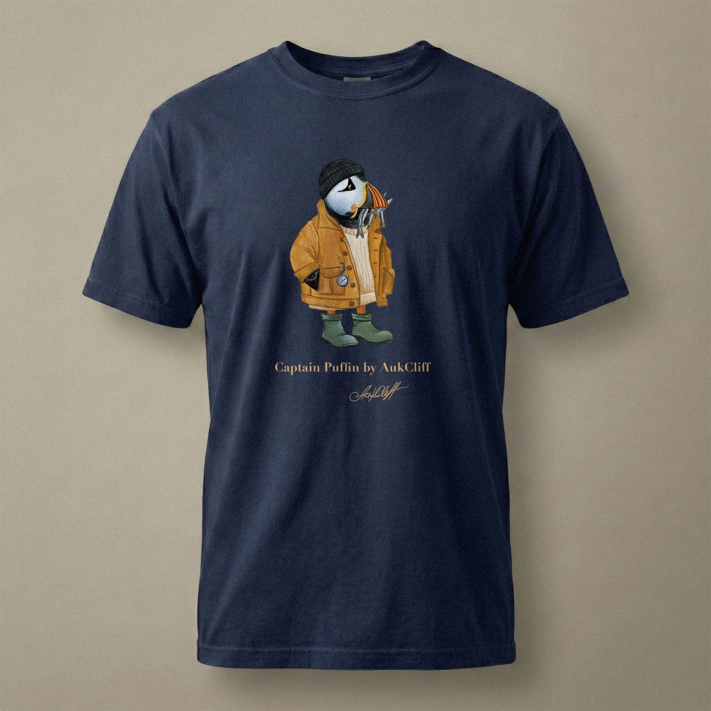 AukCliff Captain Puffin T-shirt True Navy / S Captain Puffin™ Sailor “Catch of the Day” Comfort Colors T-Shirt
