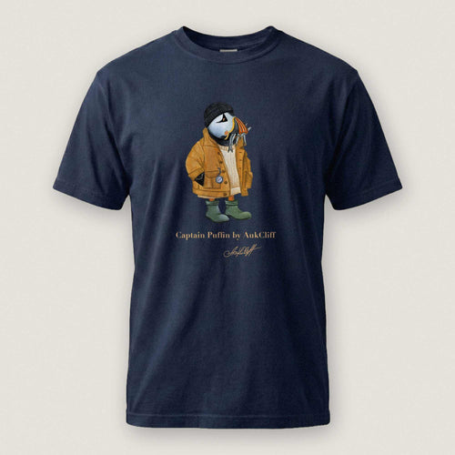 AukCliff Captain Puffin T-shirt True Navy / S Captain Puffin™ Sailor “Catch of the Day” Comfort Colors T-Shirt