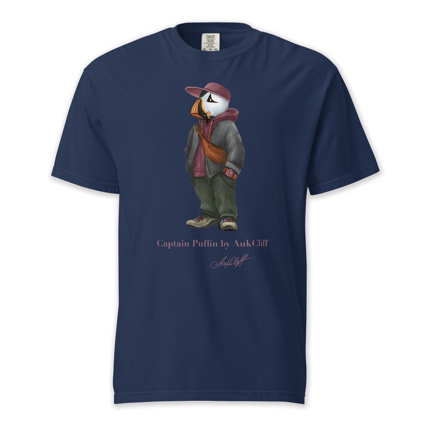 AukCliff Captain Puffin T-shirt True Navy / S Captain Puffin™ “Streetwear Scout” Comfort Colors T-Shirt