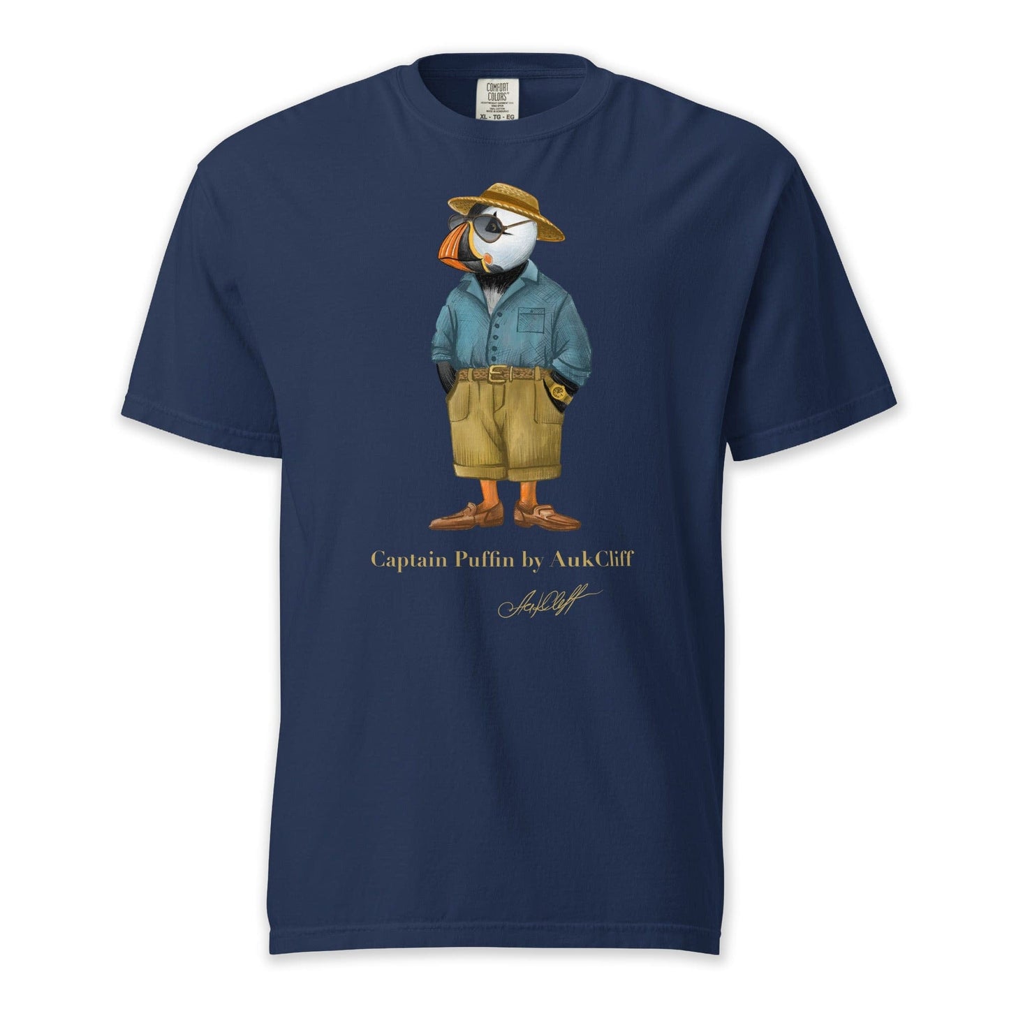AukCliff Captain Puffin T-shirt True Navy / S Captain Puffin™ “Summer Scout” Comfort Colors T-Shirt
