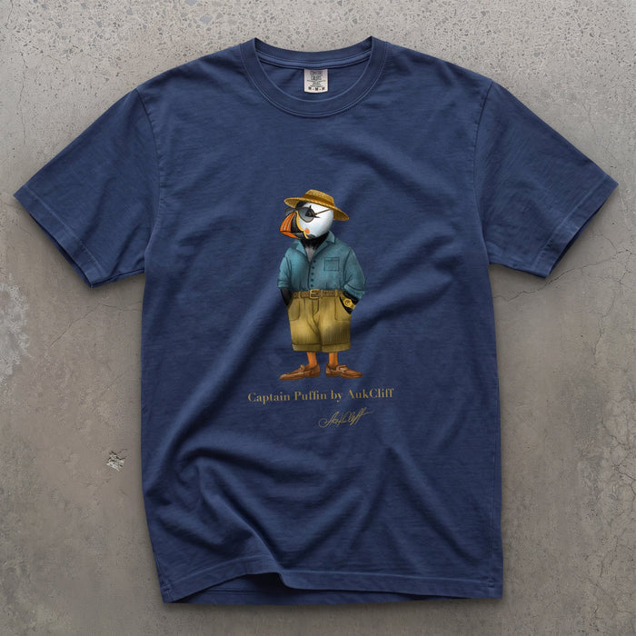 AukCliff Captain Puffin T-shirt True Navy / S Captain Puffin™ “Summer Scout” Comfort Colors T-Shirt