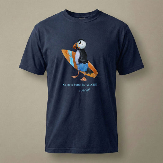 AukCliff Captain Puffin T-shirt True Navy / S Captain Puffin™ Surfer Comfort Colors T-Shirt